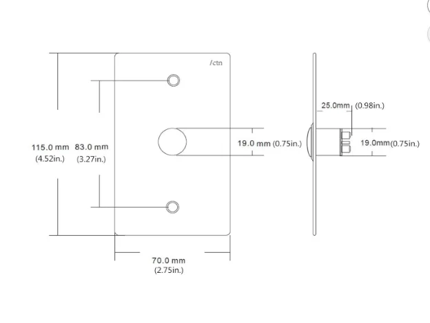 Press to Exit Button Switch, NO/COM Output, 304 Stainless Steel Panel for Hollow Door Access Control Systems Home Secuirty DC 12