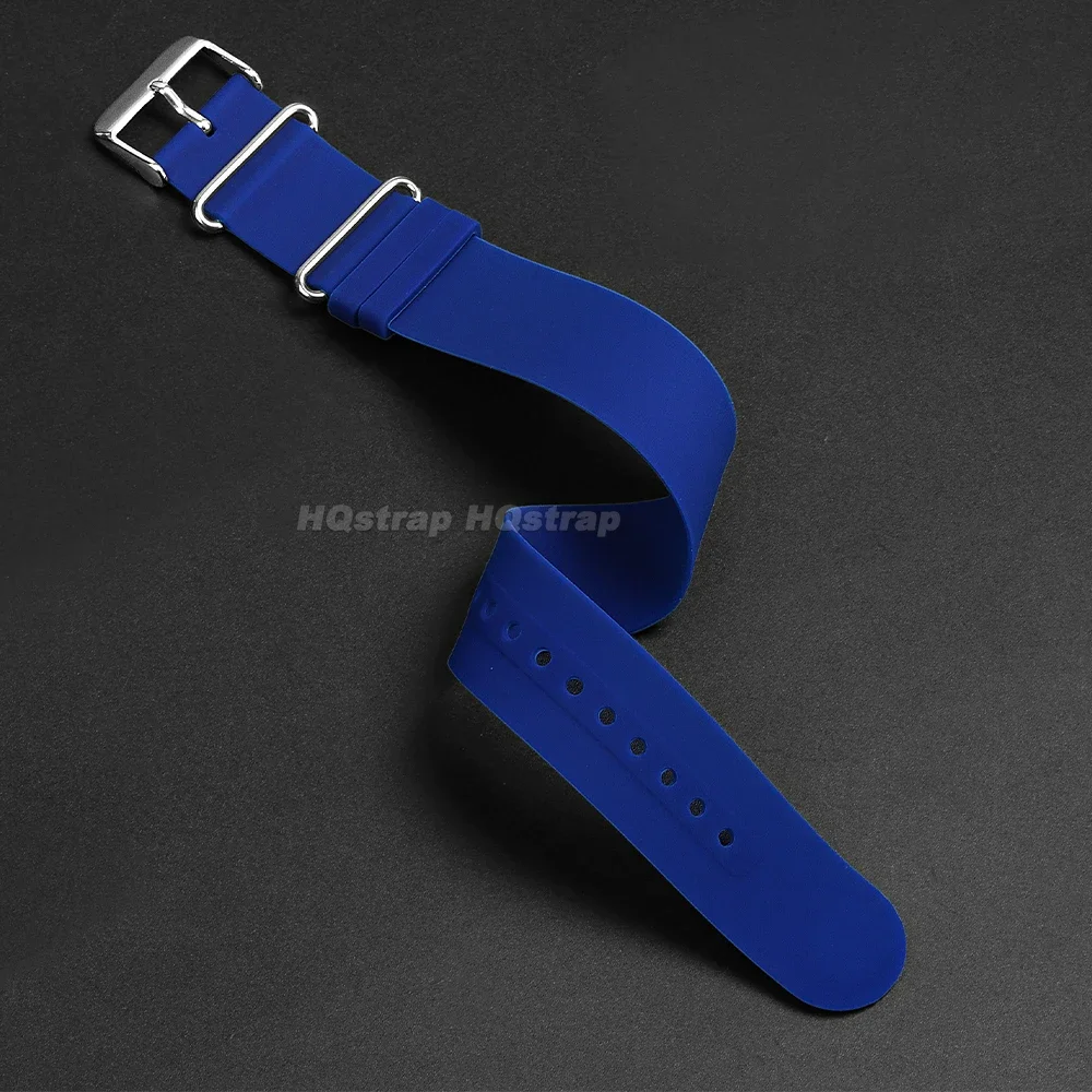 18mm 20mm 22mm Soft Silicone Watchband Waterproof Universal Bracelet One Piece High Tensile Rubber Strap for men women Wristband