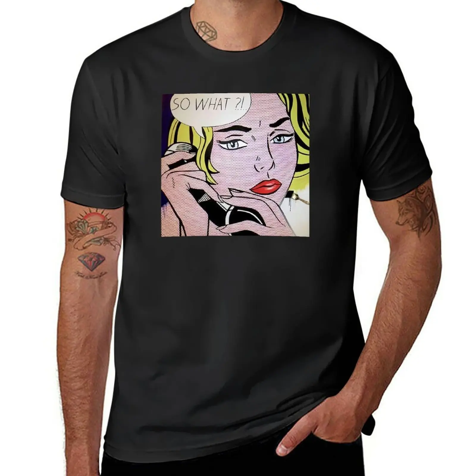 New SO WHAT! - Roy Lichtenstein T-Shirt Blouse boys white t shirts funny t shirts for men