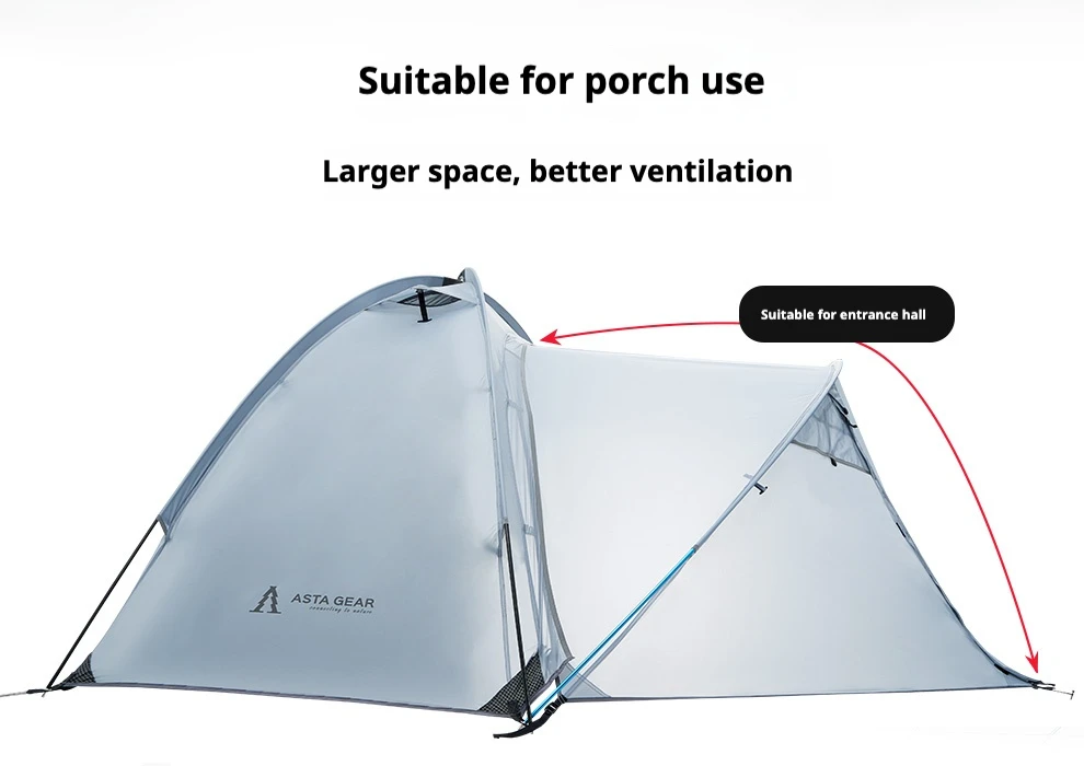 ASTA GEAR Yunshan 1-Doppelschichtzelt – Ultraleichtes, mit Silikon beschichtetes Einzelzelt für Bergsteigen, Wandern und Schneemontage – Detail 10