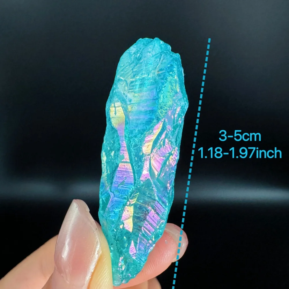 Natural Quartz Stones Electroplated Pink And Blue Point Healing Crystal Wand Energy Mineral Home Room Decoration DIY Accessories
