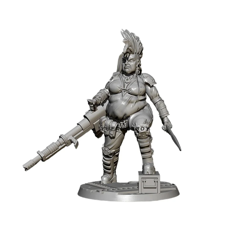

40mm Resin model Fat Girl Bandit figure self-assembled TD-2361