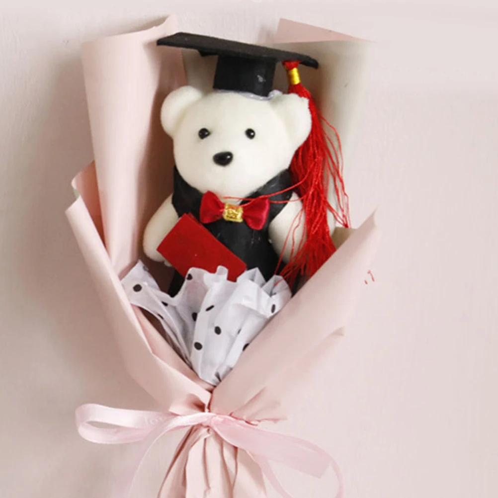 

8 Pcs Bouquet Mini Doctor Bear Graduation Present Foam Congrats Stuffed