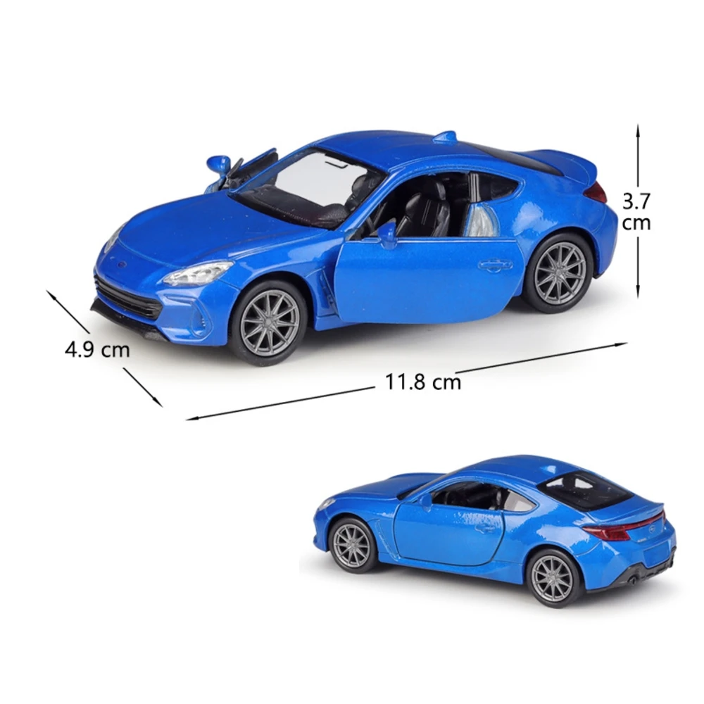 1/36 Subaru BRZ Super Sport Toy Car Model Welly Diecast Metal Vehicle Miniature Collection Pull Back Gift For Children Boys Kid