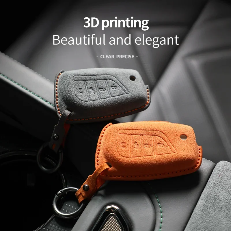 

Alcantara Car Key Case Cover Shell For TOYOTA Chery Tiggo 8 Pro Tiggo 8plus New 5 Plus Chery Tiggo 7 Pro Max Omoda 5 C5 Modod