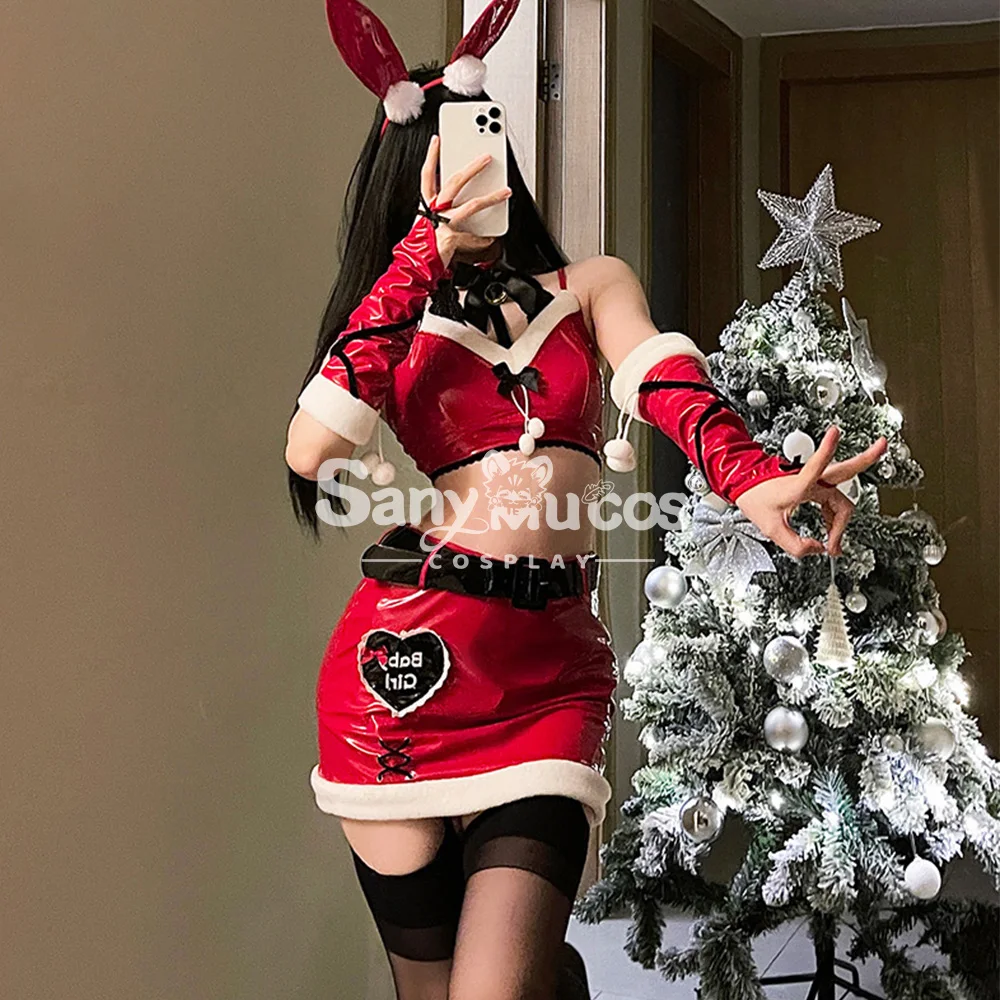 

IN STOCK SanyMuCos Patent Leather Bunny Girl Suit Cospaly Christmas CosplayPatent Leather Bunny Girl Suit Dress Cospaly Outfit C