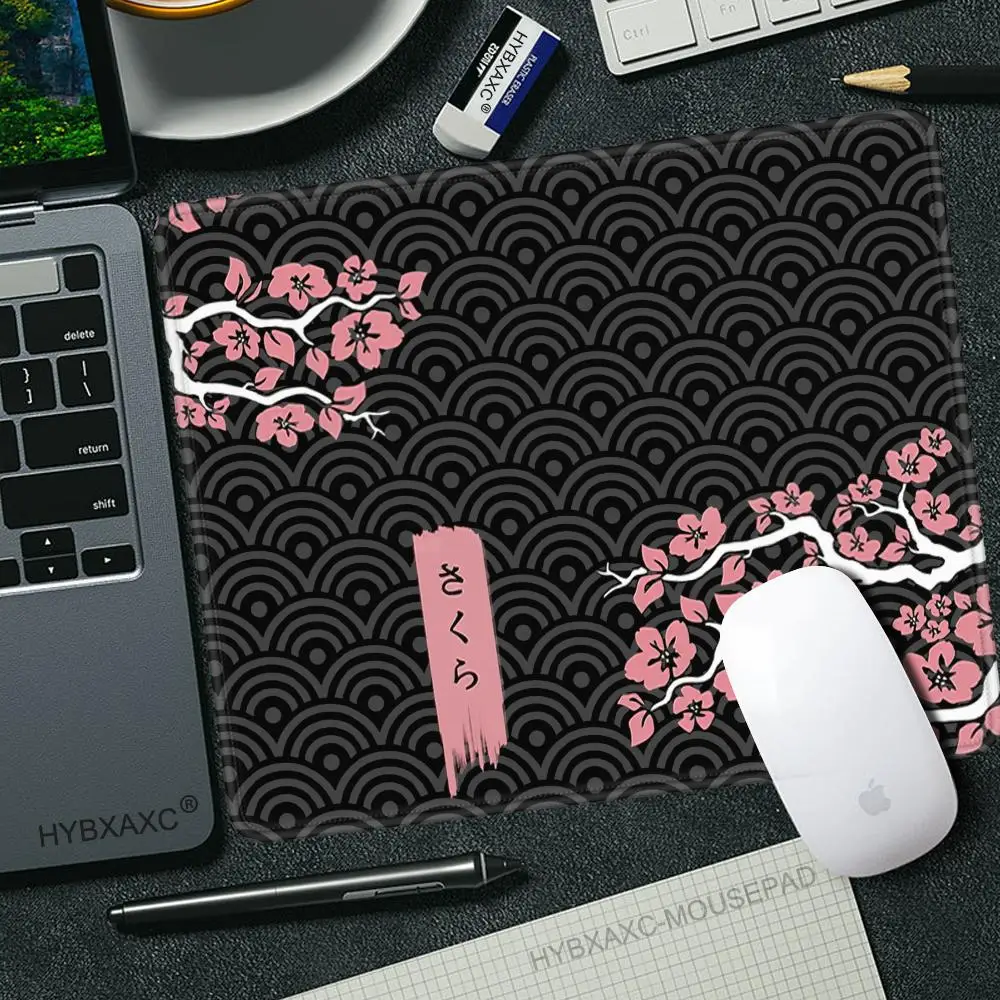 

Small Mouse Pad Sakura Gamer MousepadsGaming Mousepad Purple Flower Cute Mouse Mat Keyboard Mat Desk Pad For Laptop