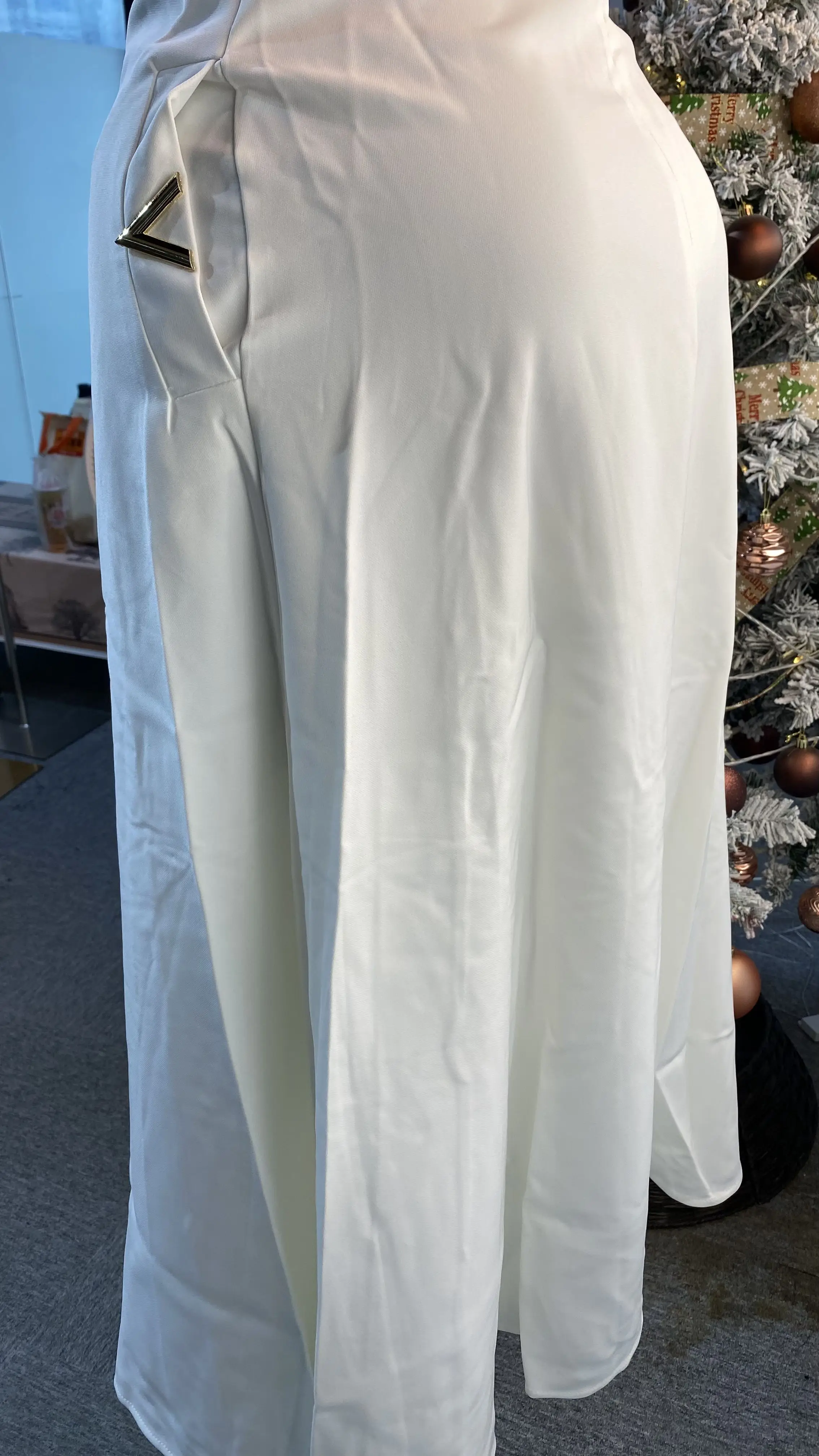 Gorgeous summer mesh stitching women's elegant knee-length pencil office dress-GZMM275