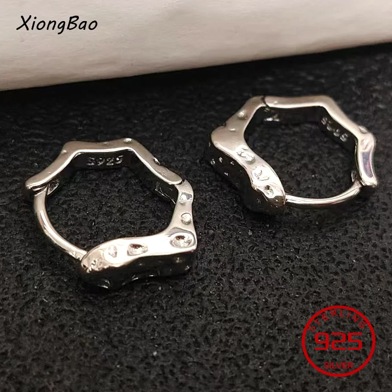 

Женские серьги-подвески 2026: Модные геометрические квадратные и шестиугольные серьги из стерлингового серебра 925 пробы для женщин и мужчин