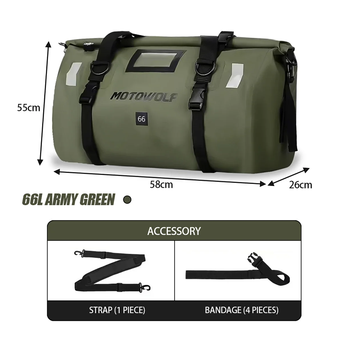 Motorcycle Bags Waterproof Outdoor Large Capacity ATV Motorcycle Luggage Saddle Bag Rear Seat Bags - view 3