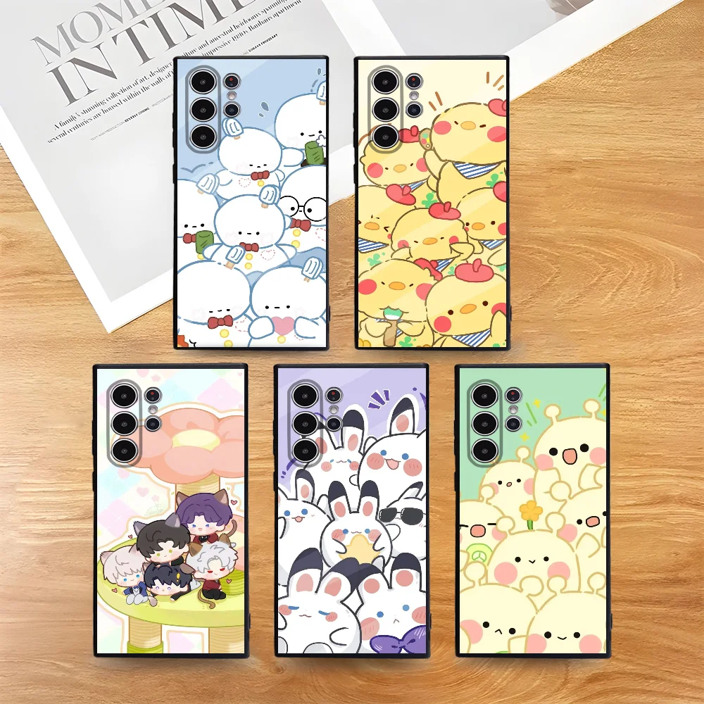 

L-Love and Deep Space Phone Case For Samsung Galaxy S25 S24 S22 S23 Ultra S21 S20 Plus 5G Frosted Non-Slip Full Cover Case