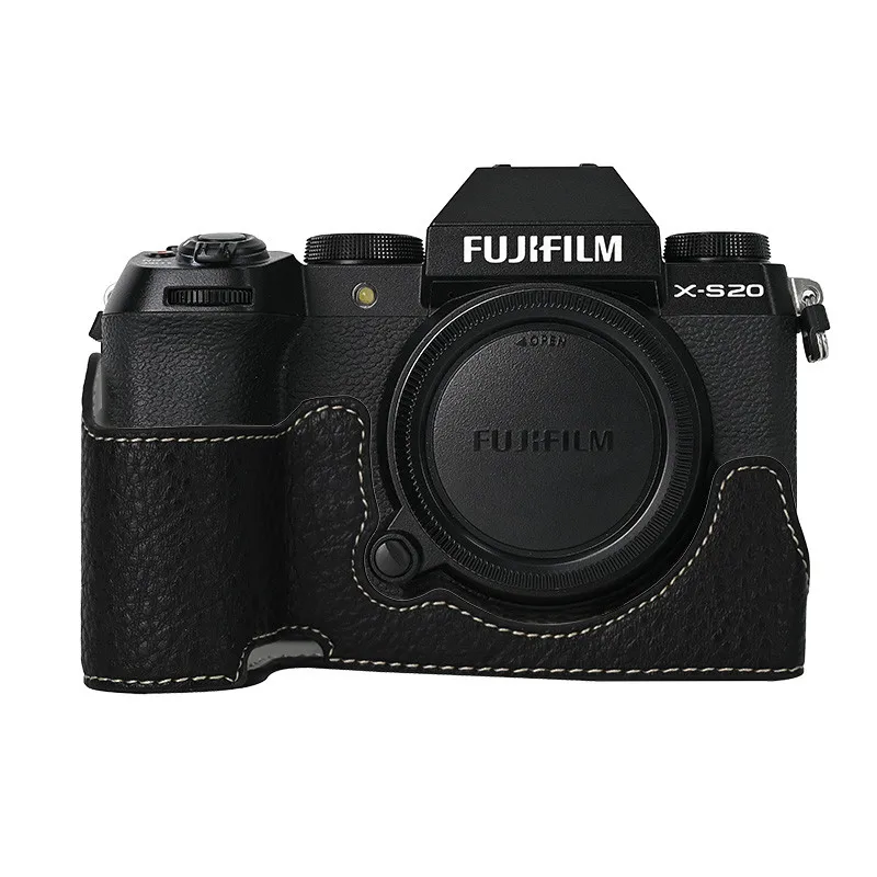 Сумка для фотоаппарата из искусственной кожи, половина тела для Fujifilm XS20
