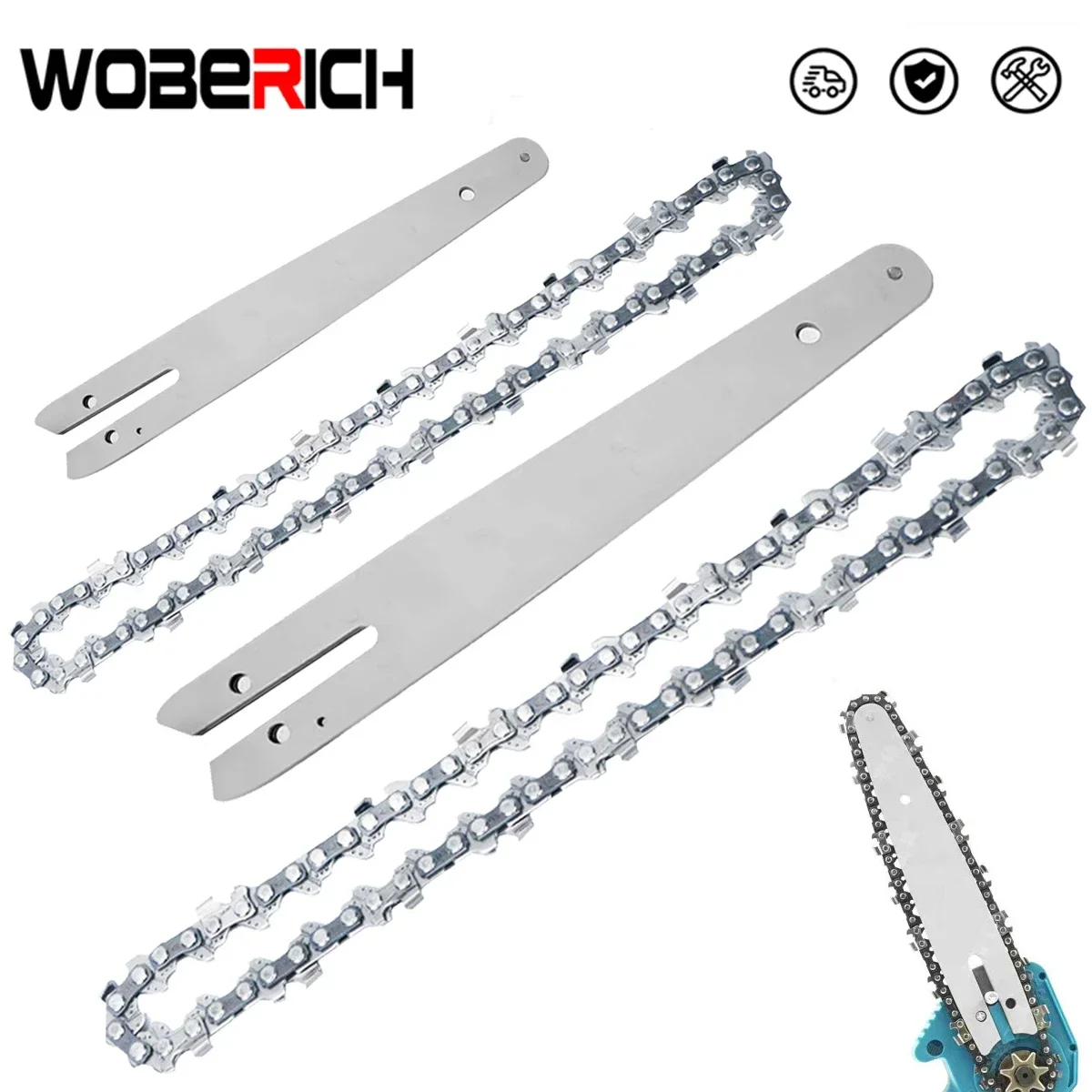 

4/6 inch Chain Guide Electric Chainsaw Chains and Guide Used For Logging And Pruning Electric Saw Accessories