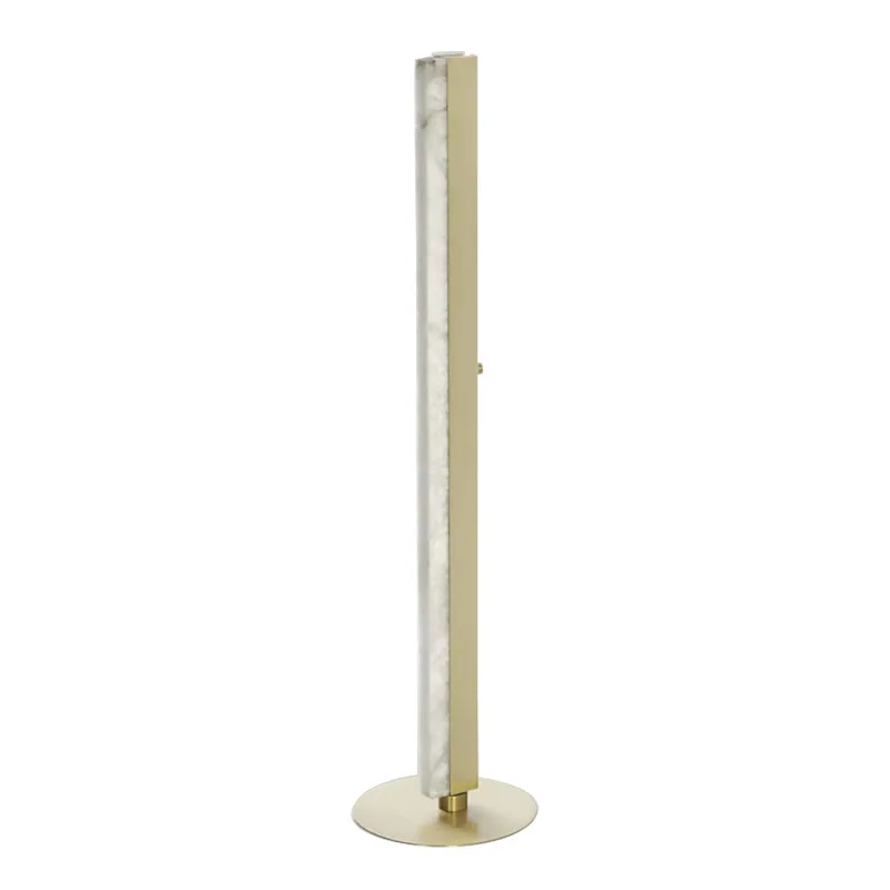 

American light luxury living room sofa marble floor lamp, modern simple desk vertical all-copper floor lamp