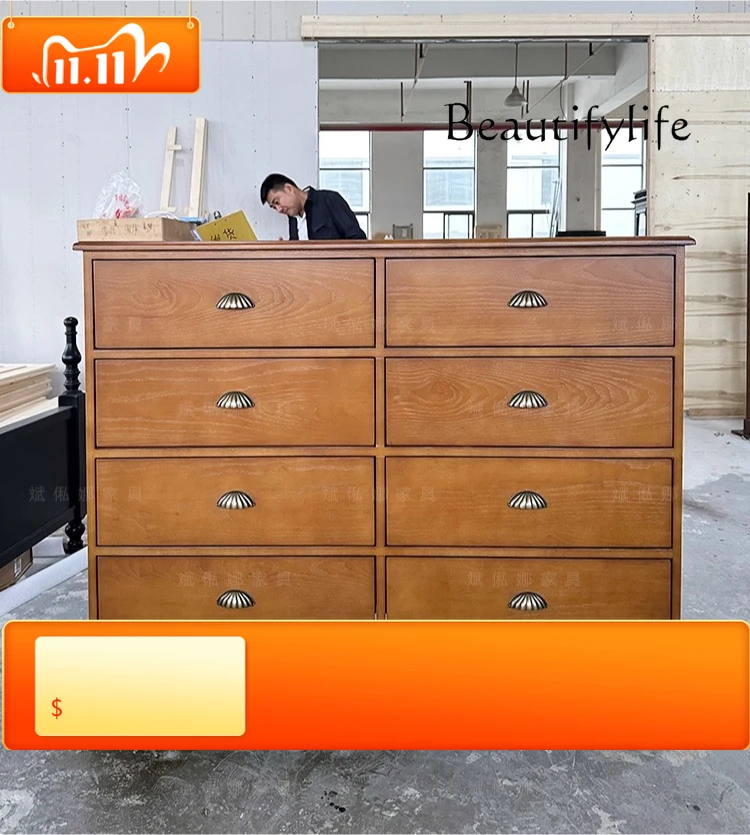 6 Stylish and simple chest of drawers/log wind chest of drawers/shell side cabinet/custom designer