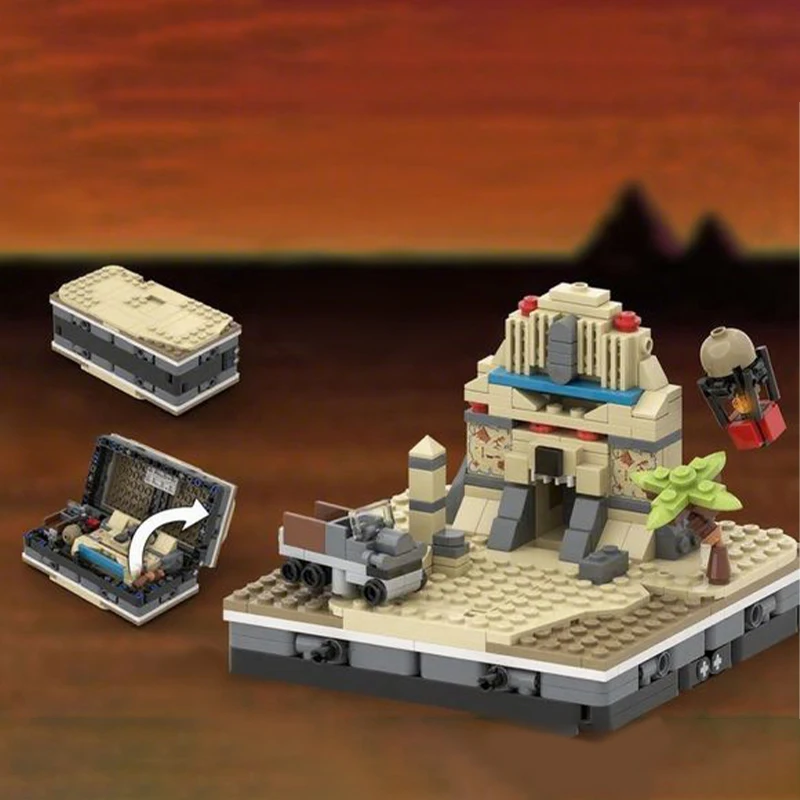 

454pcs MOC Mobile City Forbidden Ruins Adventurers Desert Model Building Blocks Christmas Gift Architecture Toys Creative Idea
