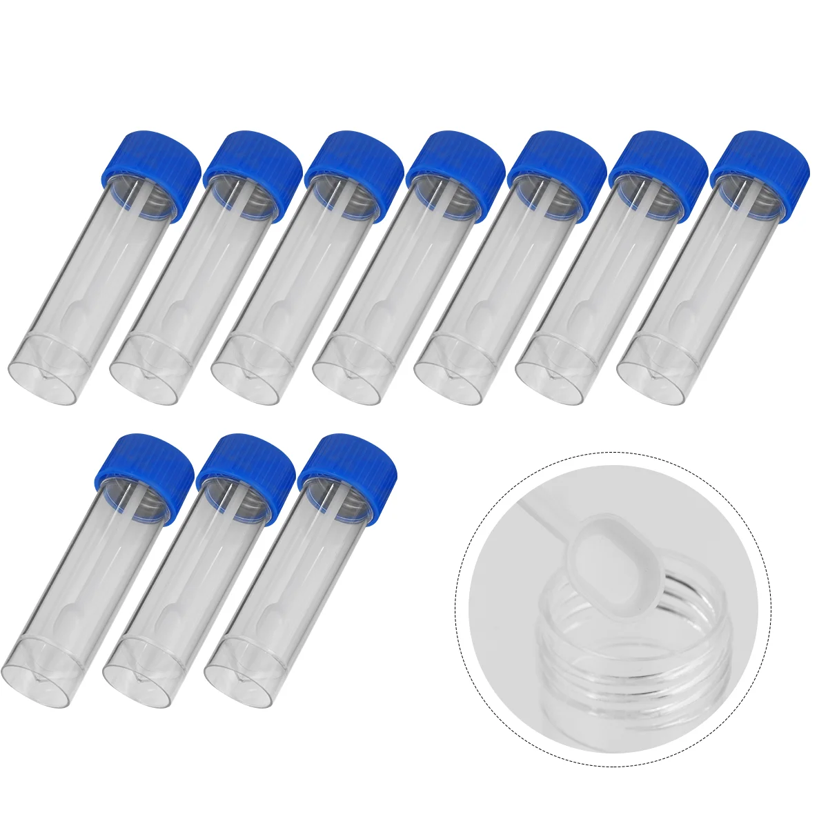 Frasco De Amostra De Plástico Azul Pp, Amostra De Urina, Copo De Amostragem, Banquetas, Urina, 10 Pcs