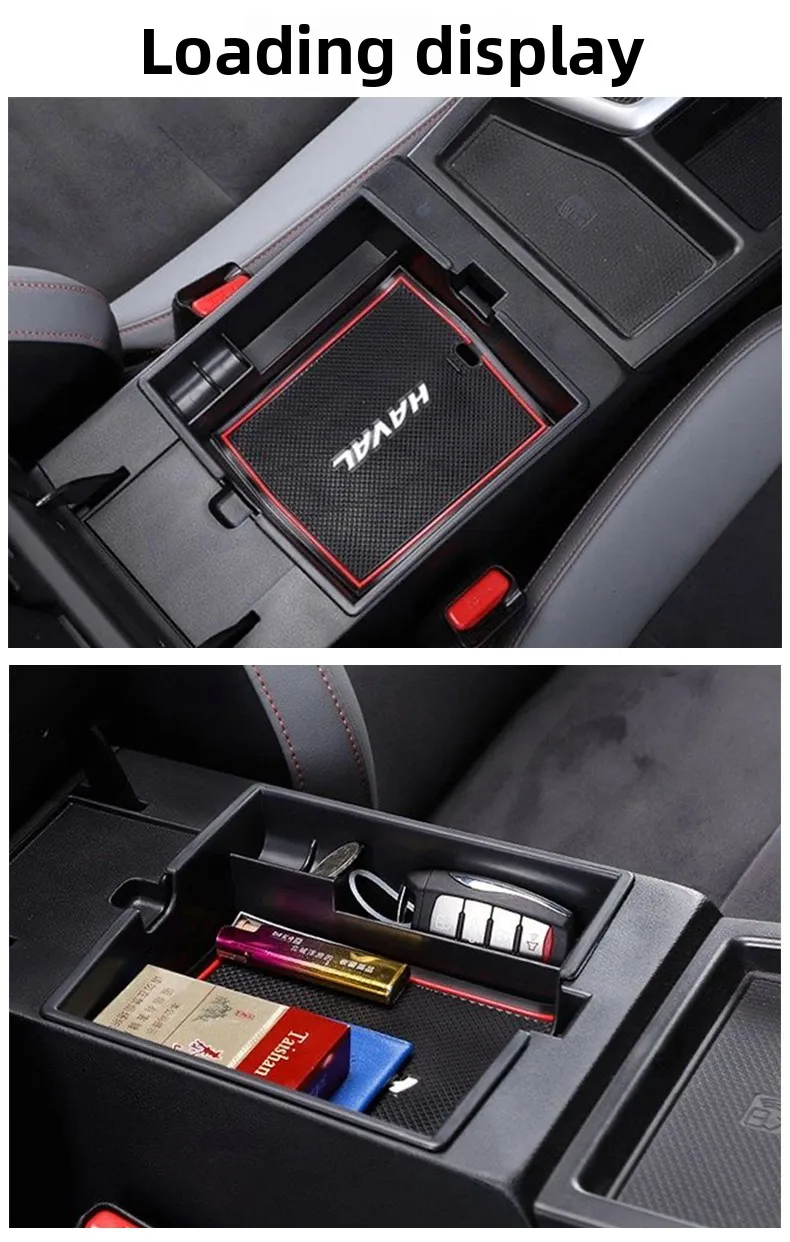 Auto Center Konsole Organizer Fall Interior Styling Zubehör Armlehne Versteckte Halter Lagerung Box Für Haval Jolion 2021 2022 2023 – Detail 9