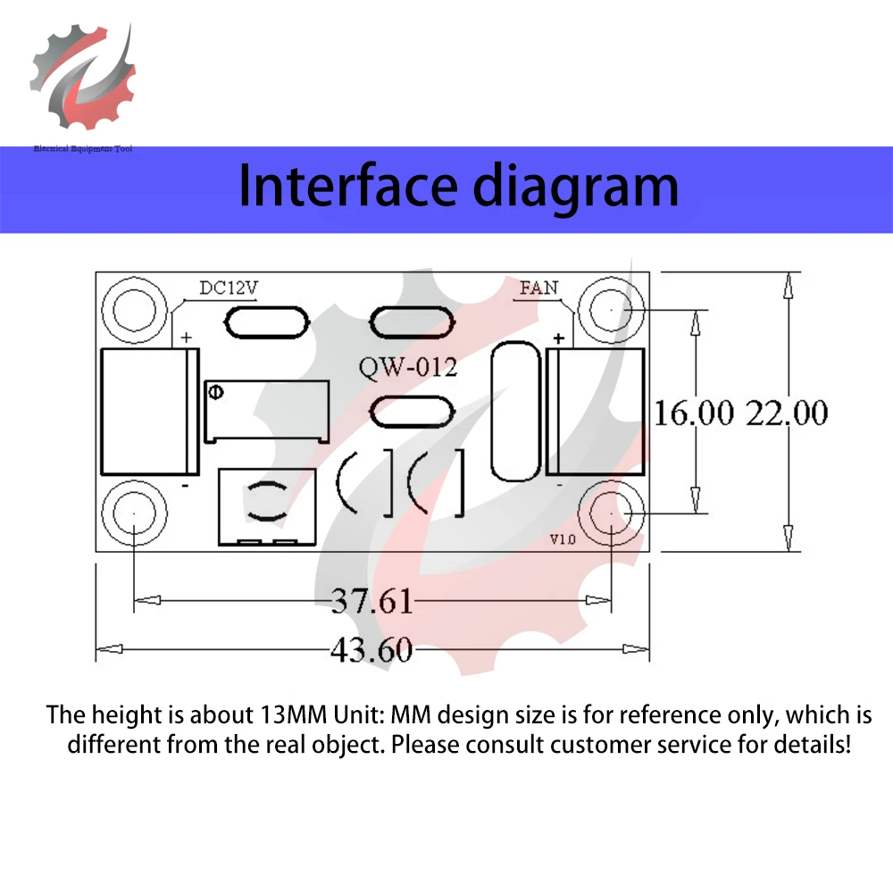 DC12V  Fan Control Module Automatic Temperature Control Module Governor With Probe for Computer Amplifier Fan Equipment Diy Kit