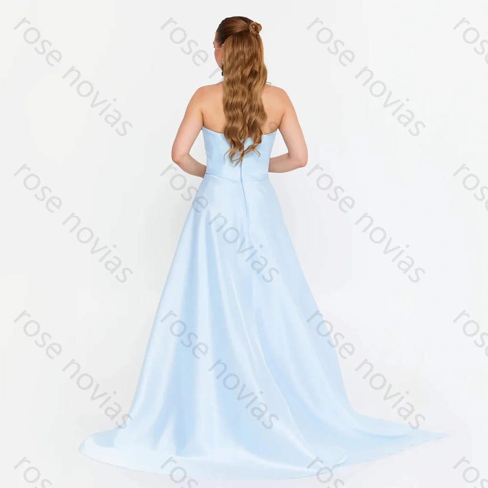 فساتين سهرة عالية الجودة من الساتان بطول الأرض بكتف واحد بدون أكمام فستان حفلة موسيقية كريستال فيستدوس دي فييستا مخصص