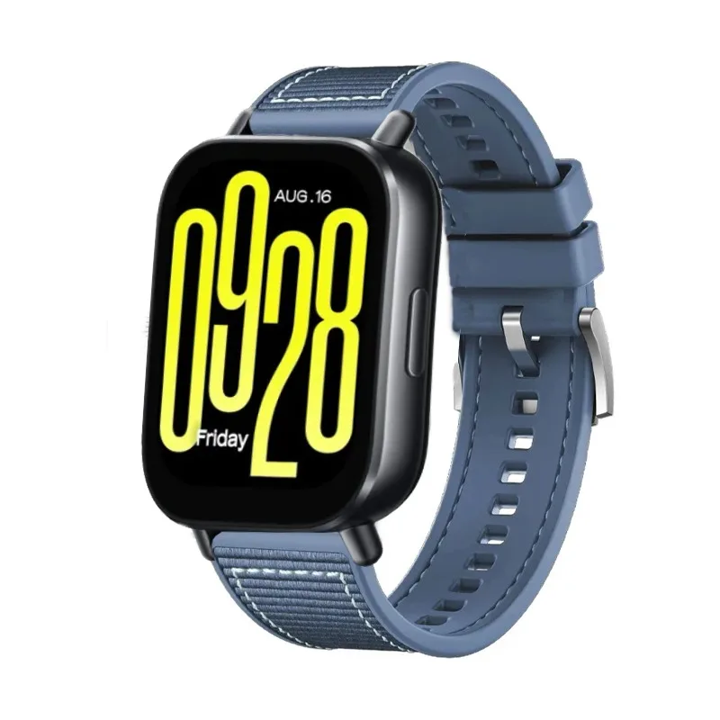 Pulseira de silicone de nylon composto de 22mm para redmi watch 5 active/lite pulseira confortável huawei watch 4/3/gt5-4-3-2 pro 46mm