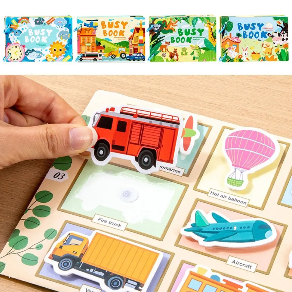 متعدد الألوان مونتيسوري مشغول رقم الكتاب الأبجدية الكرتون الحيوان الطفل التنوير كتاب مطابقة لعبة لا قطع المطلوبة #2
