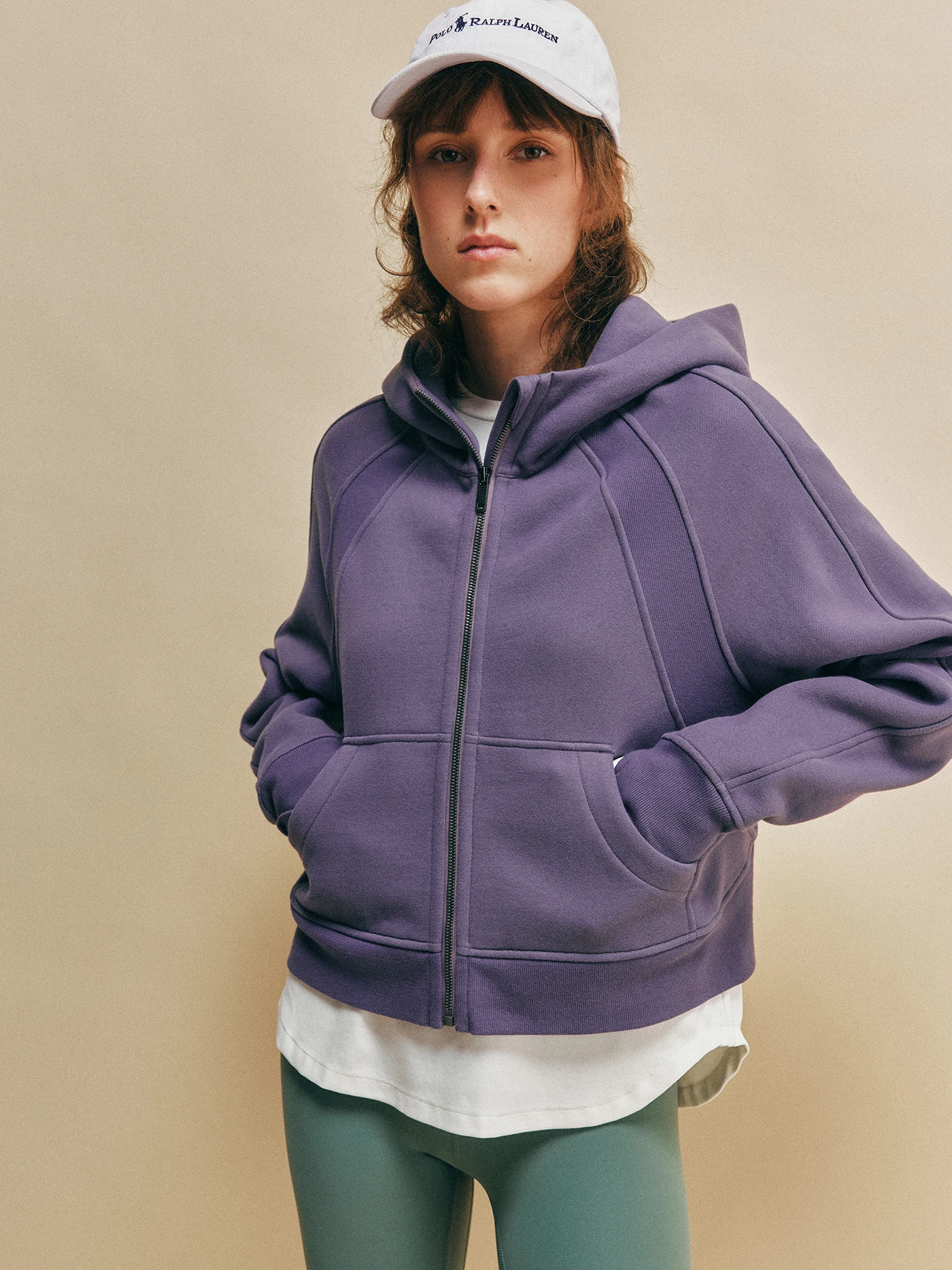 

Классическая комфортная флисовая толстовка-худи для йоги с карманом-кенгуру на молнии, женская повседневная одежда, весенний сезон, длинный рукав