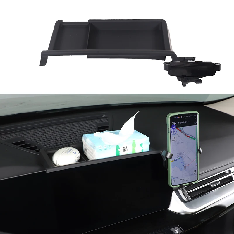 

Car Central Control Screen Rear Storage Box Mobile Phone Bracket For BMW X1 U11 2023-2024 Stowing Tidying Interior Accessories