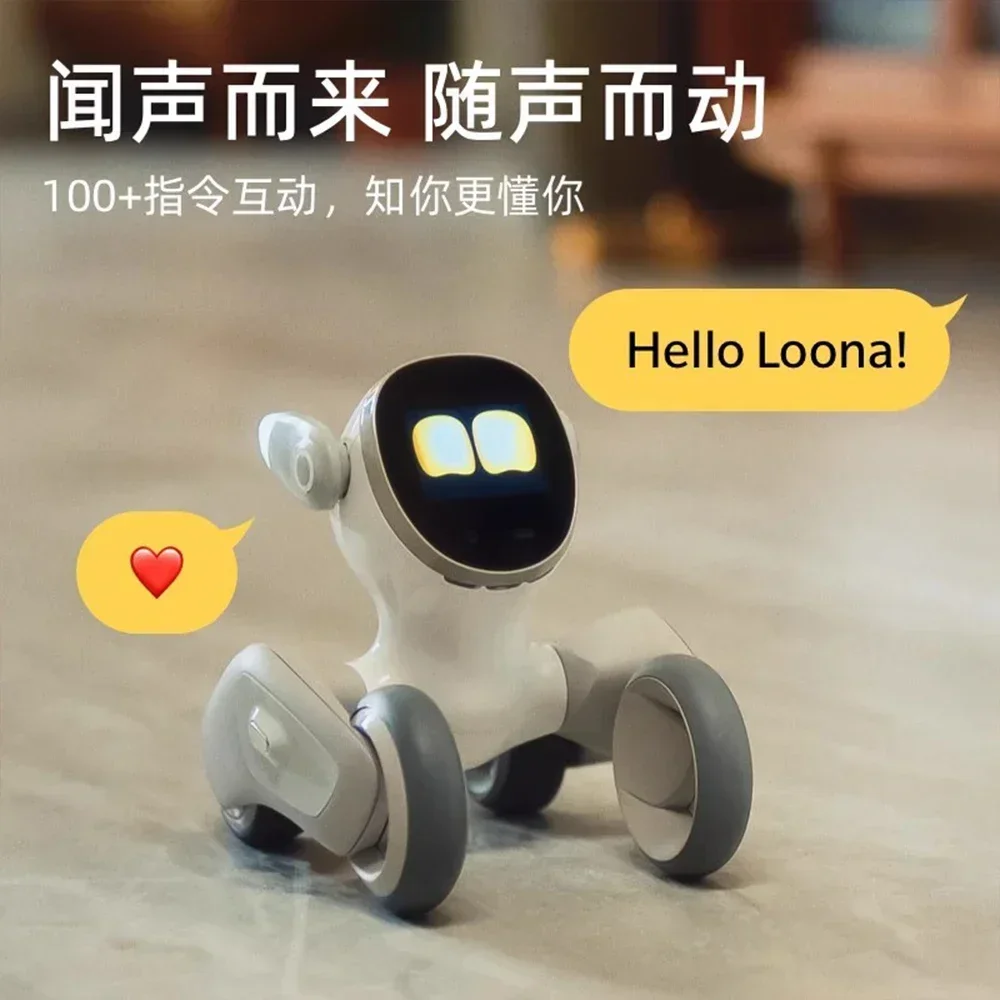 Loona Roboty emocjonalne Pies Śliczny inteligentny inteligentny robot Towarzyszący maszynę głosową Kompatybilny monitor do gier Zabawki elektroniczne Prezenty