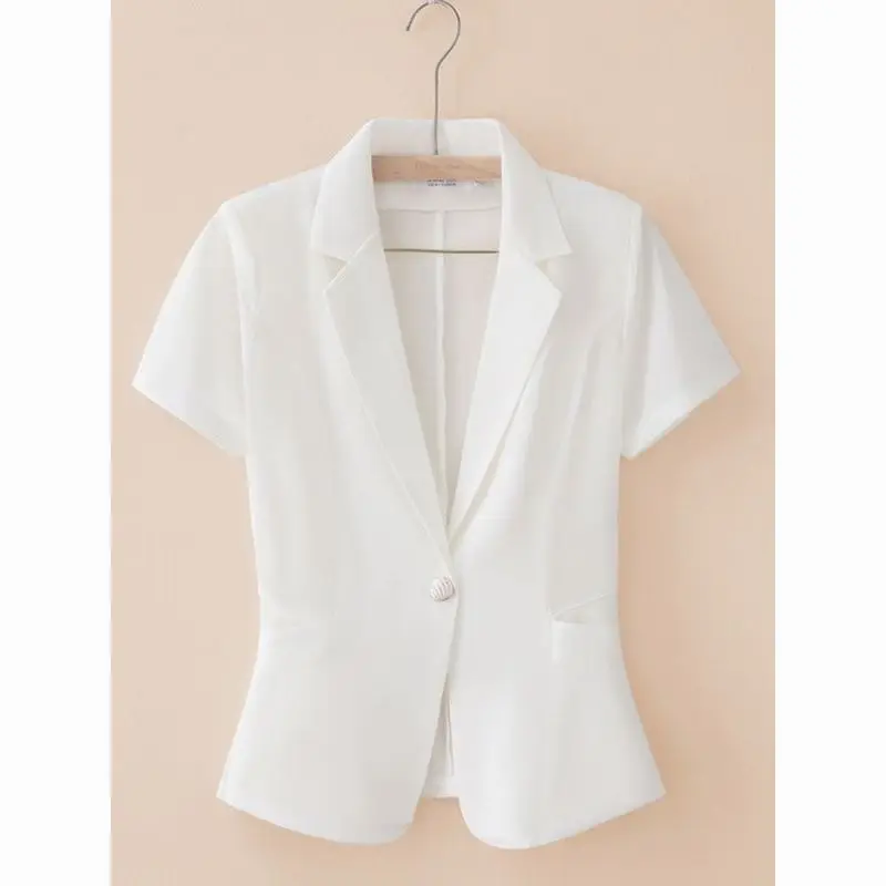 

Summer Women's ort Sve Slim Fit Light Me Jaet Large Size Profional High End Sle Top Quali Businwear