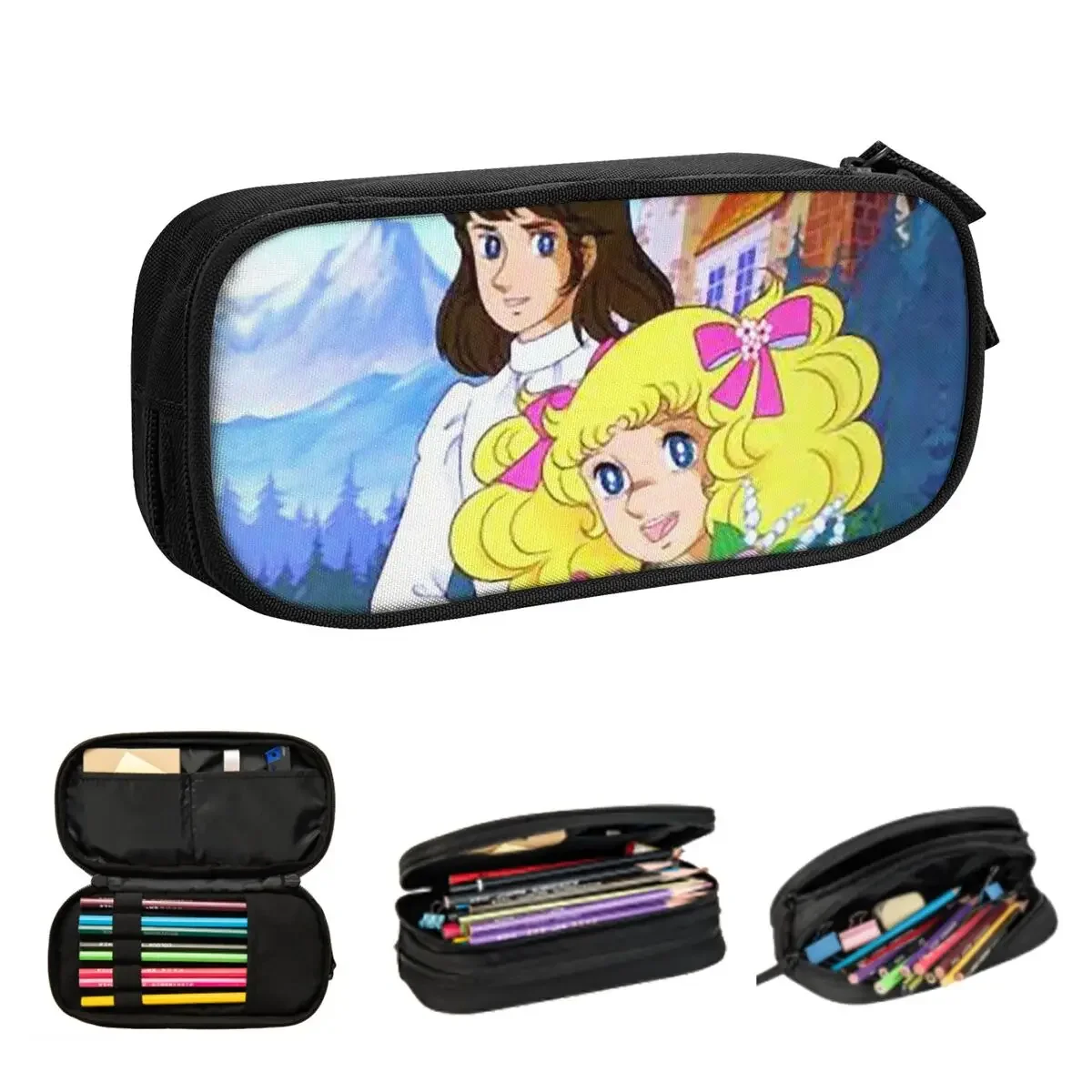 

Candy Candy Anime Manga Girl Comics Pencil Cases Big Capacity Pen Bags Pen Box Pencil Pouch For Boys Girls Student School Office