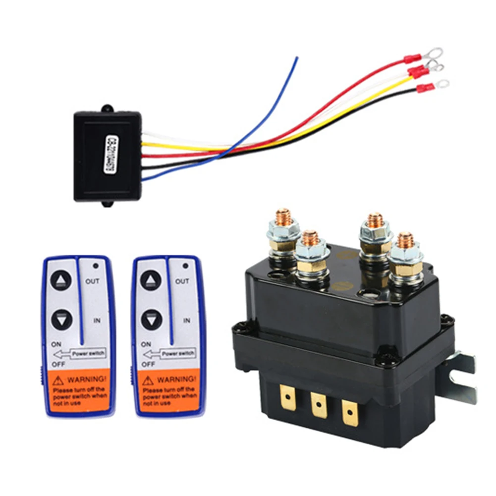 

12V 250A Wireless Electric Winch Remote Control And Winch Relay Set 30W For Truck Jjeep ATV Accessories