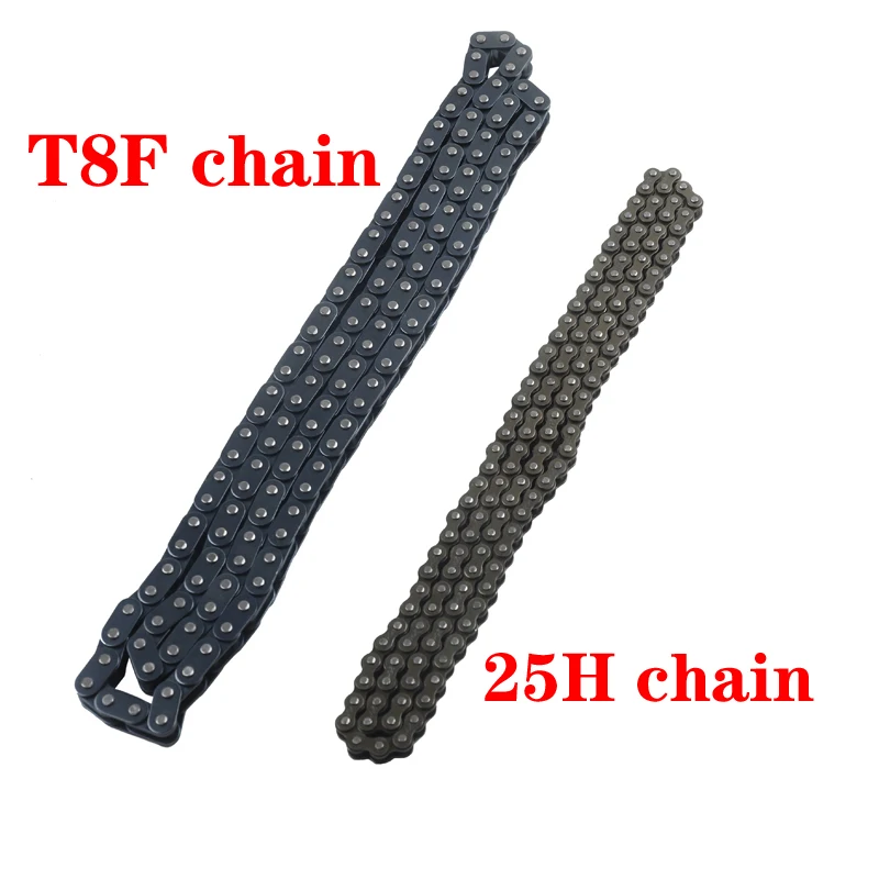 T8F 25H chain with Spare Master Link For Mini Dirt BIKE Quad ATV 47cc 49cc Minimoto Pocket Bikes98 links 138 links 148 links