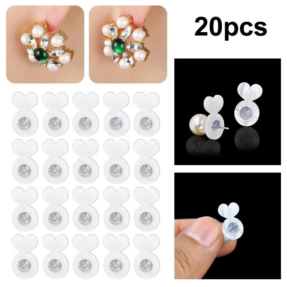 20pcs Silicone Burger Support Ear Plug Practical Large Dropshipping Ear Acrylic Backings Earring Stopper Convenient Lifters G7F8