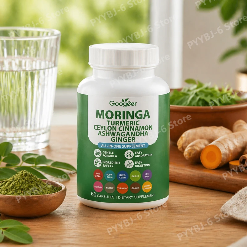 Multi-Herbal Wellness Supplement 60capsules Moringa Turmeric & More Easy Absorption Natural Dietary Supplement for Health