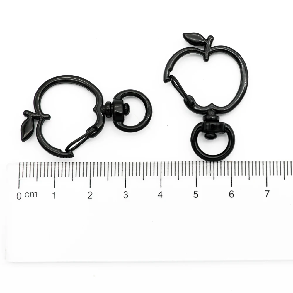 5pcs Apple Shape Trigger Clips Buckles Spring Buckle Snap Hook Lobster Clasp Hooks Split Key Ring For Diy Keychain Accessories
