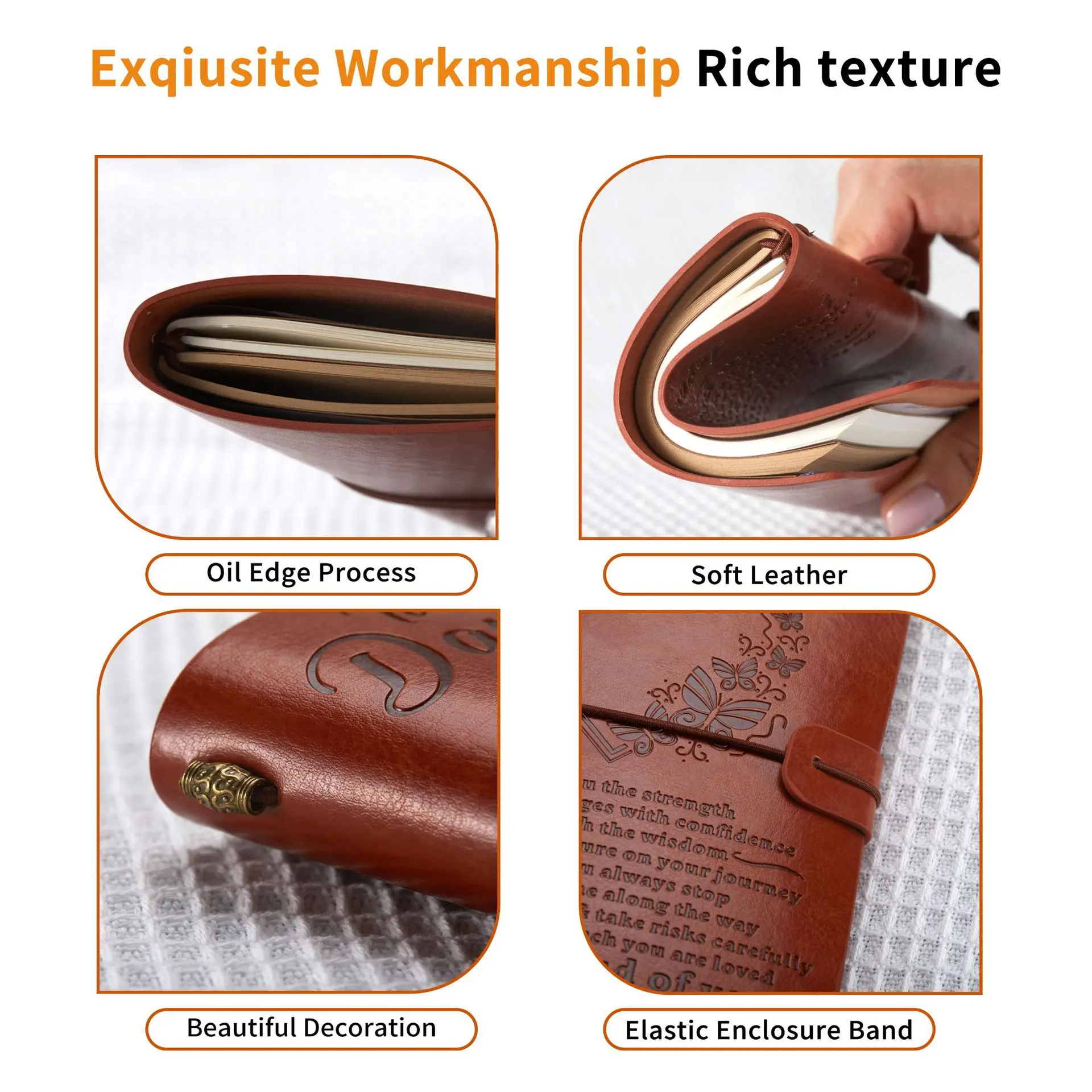 A6 To My Daughter Vintage Leather Kids Gift Travel Portable Diary Book Hand Account Book Notebook Schedule Notepad