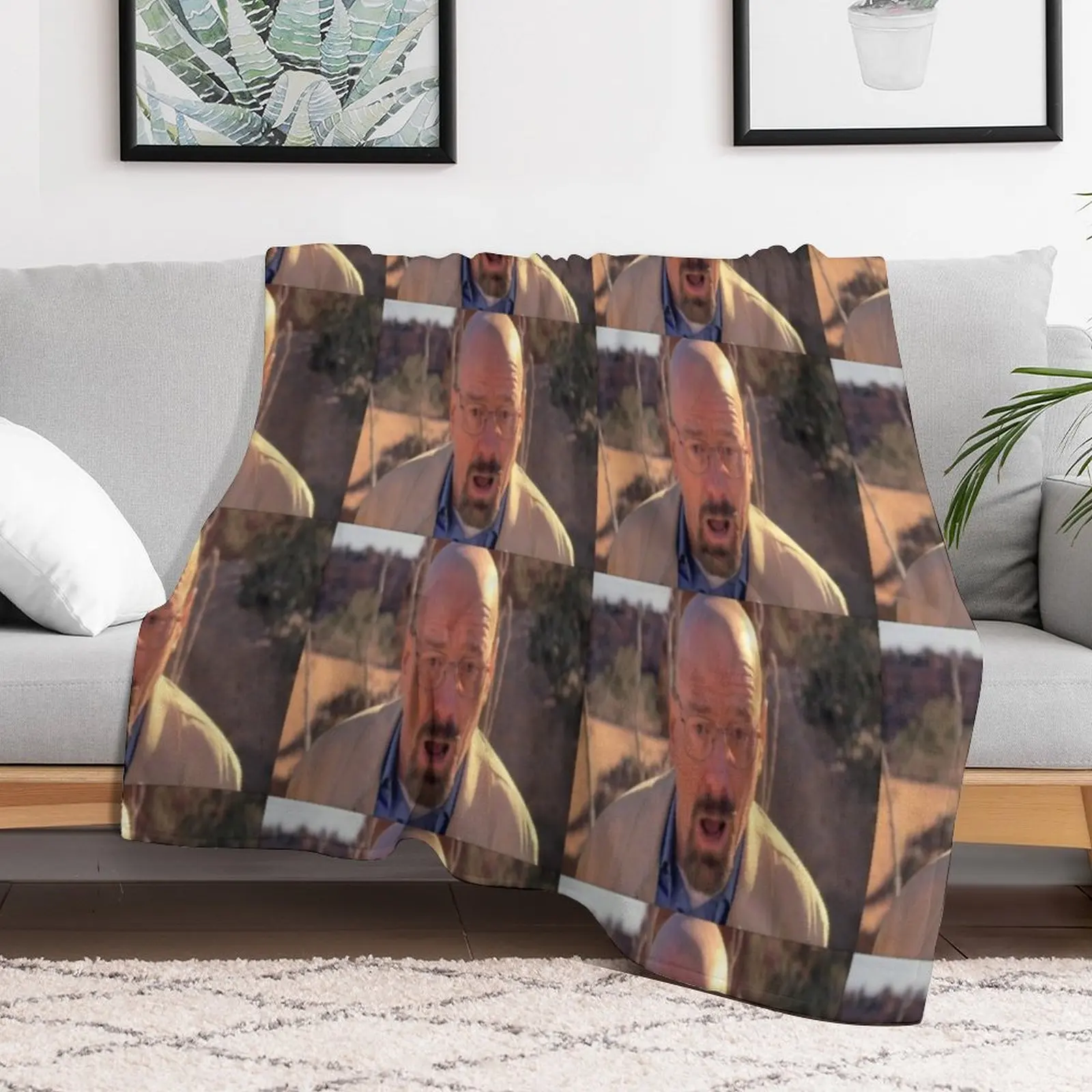 Walter White Shocked Throw Blanket