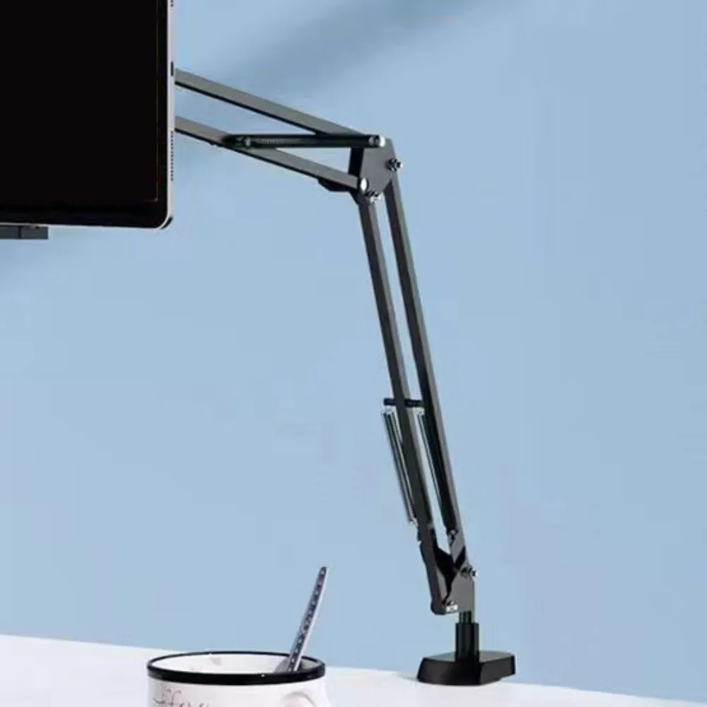 360 °   Uniwersalny, obrotowy uchwyt na tablet z długim ramieniem, elastyczny klips do telefonu/tabletu, mocowany do biurka.