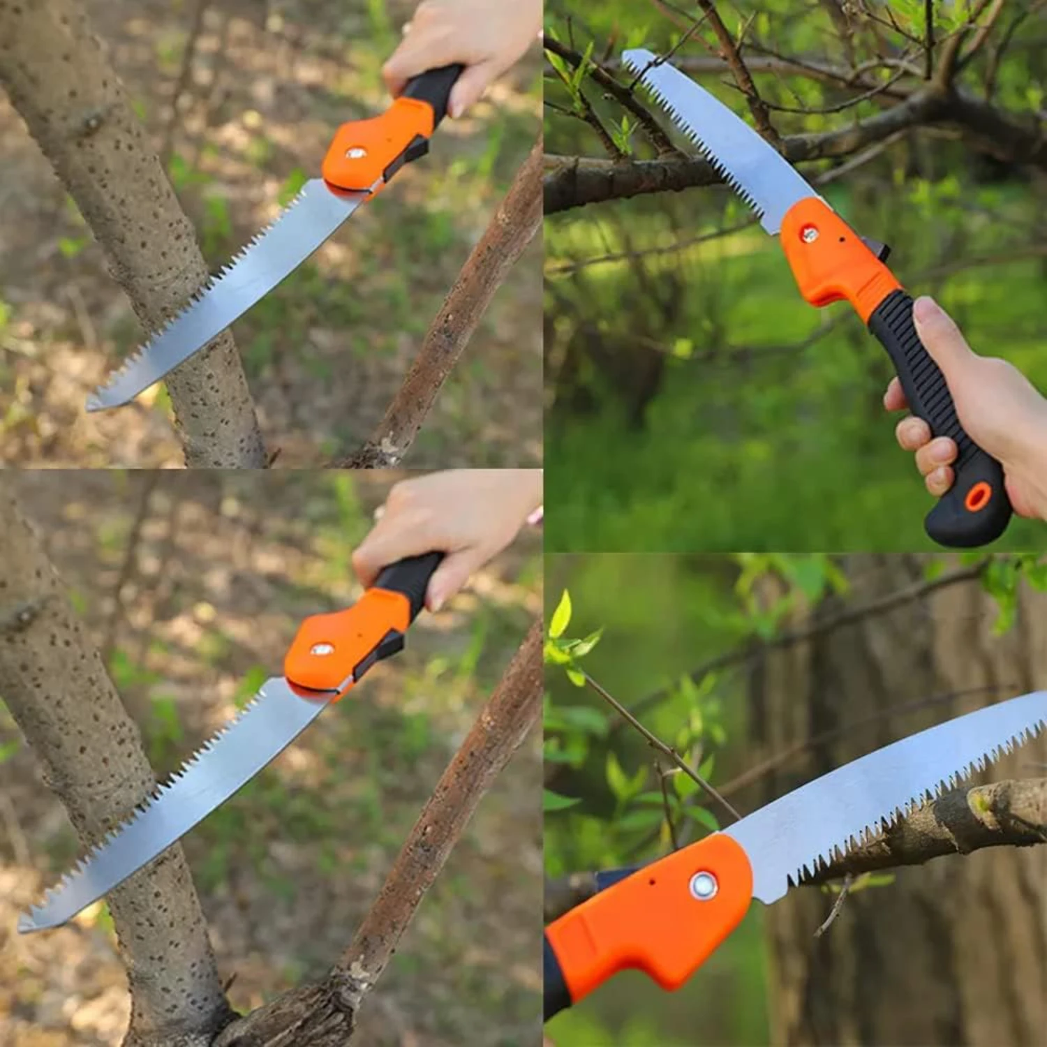 ® Folding Pruner  Steel Garden Hand Saw Tool for Cutting Sawing Pruning Tree Branch Hand Powered (Pack of 1) (A006, Multcolor)