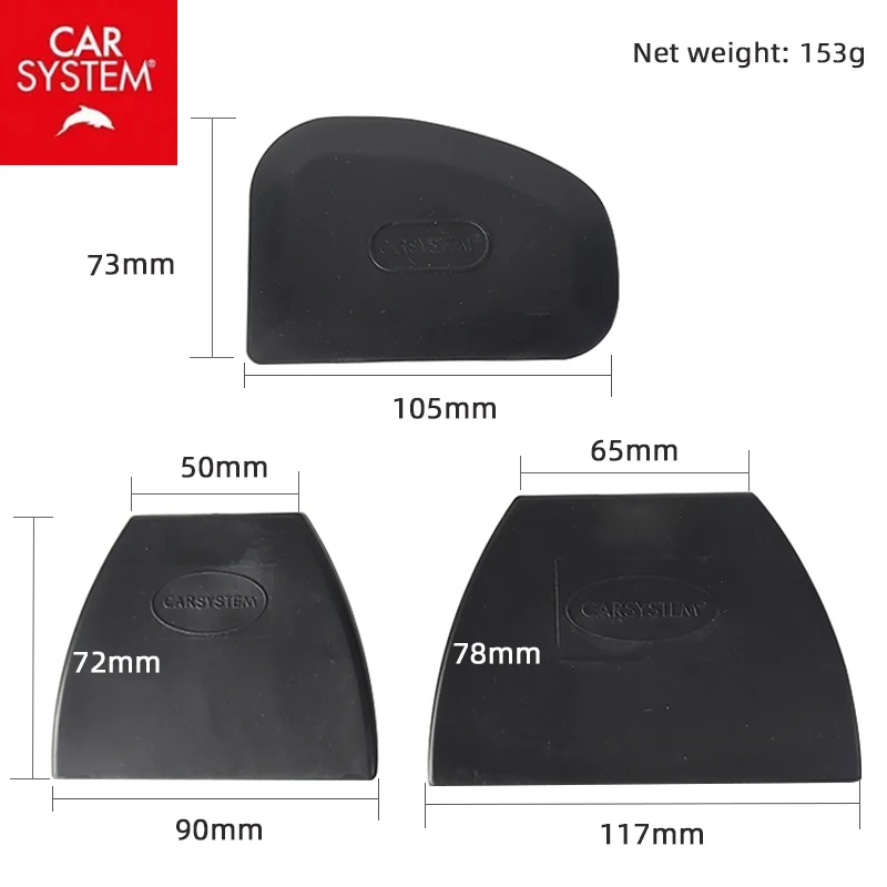 3pc Car System Putty Rubber Scraper Oval Advertising Film Automotive Body Filler Spreader Set  Auto Body Repair Tools