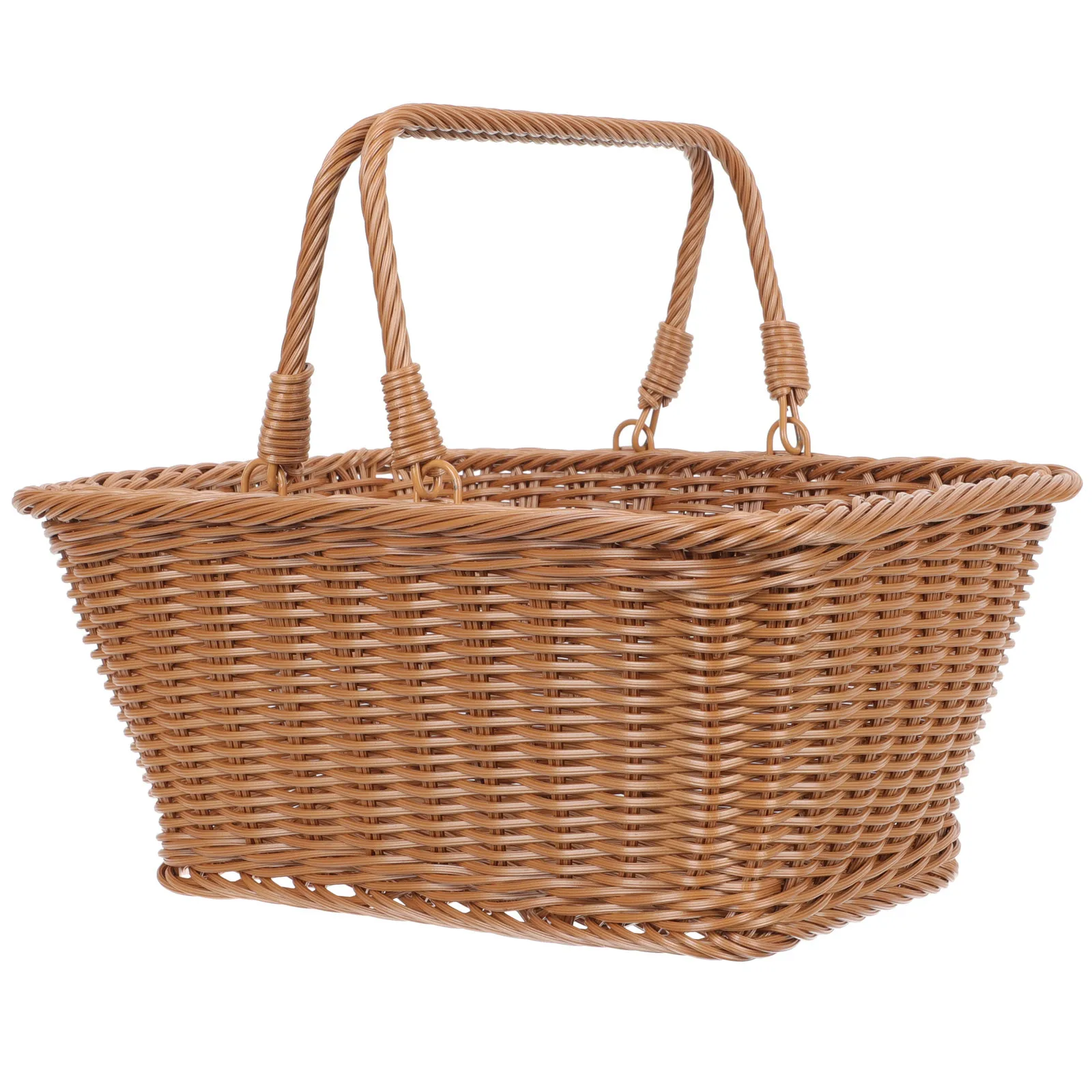 

Handheld Woven Natural Style Fruit Vegetable Storage Container Kitchen Egg Basket Decorative Sundries Organizer Portable