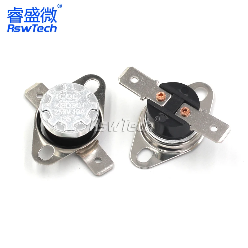 KSD301 250V 10A Normally Open/Normally Close NO Thermostat Temperature Thermal Control Switch DegC 40-150 Celsius Degree