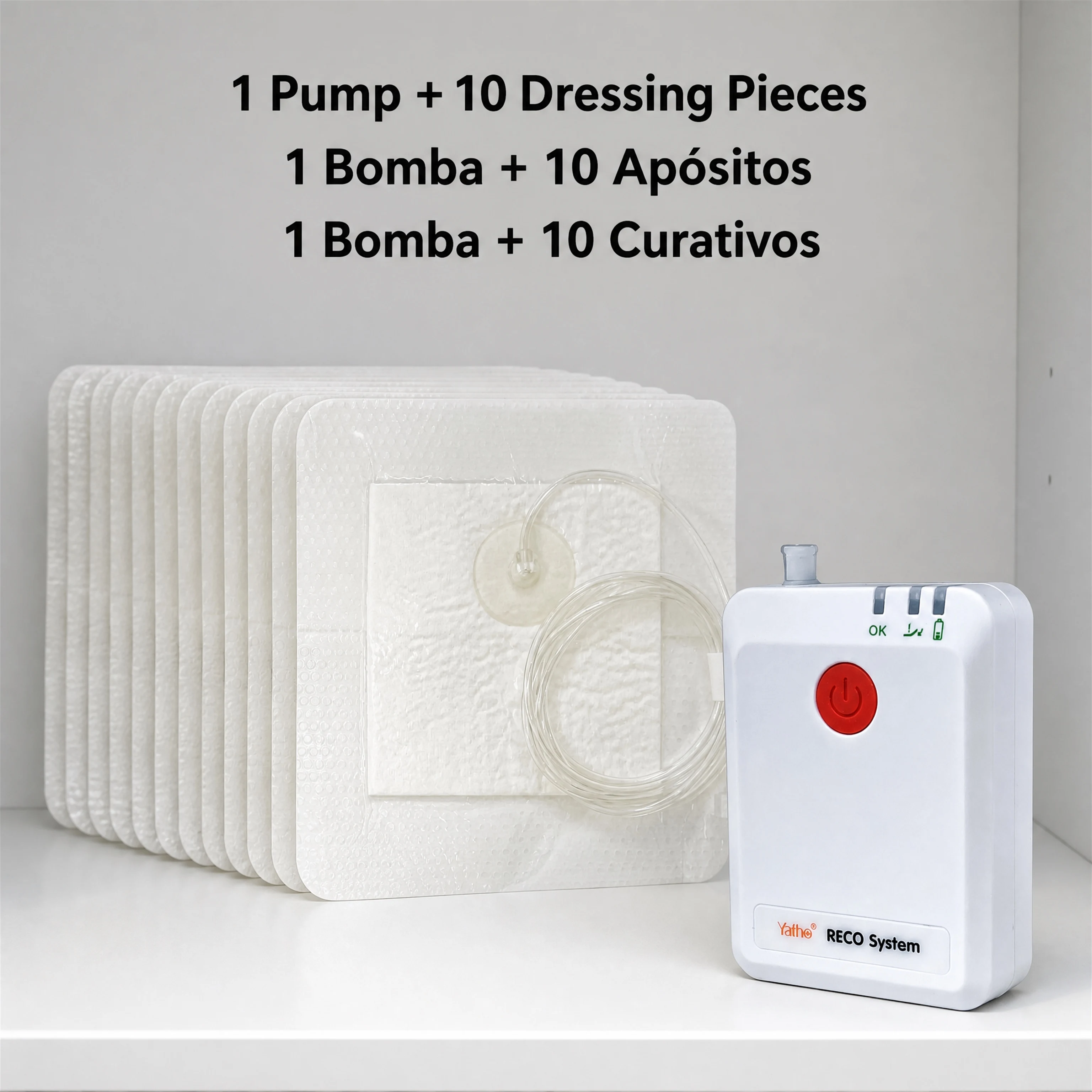NPWT Dressing Refills Single Use Sterile EO Negative Pressure Wound Therapy Dressing Pouch with Multilingual Labels