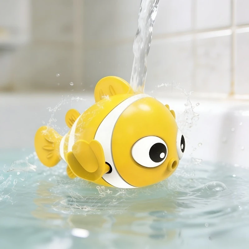 Baby Bath Toys Parent-child Interactive Water Play Toy Cute Small Fish Food Grade Material Spring Without Electricity Accompany