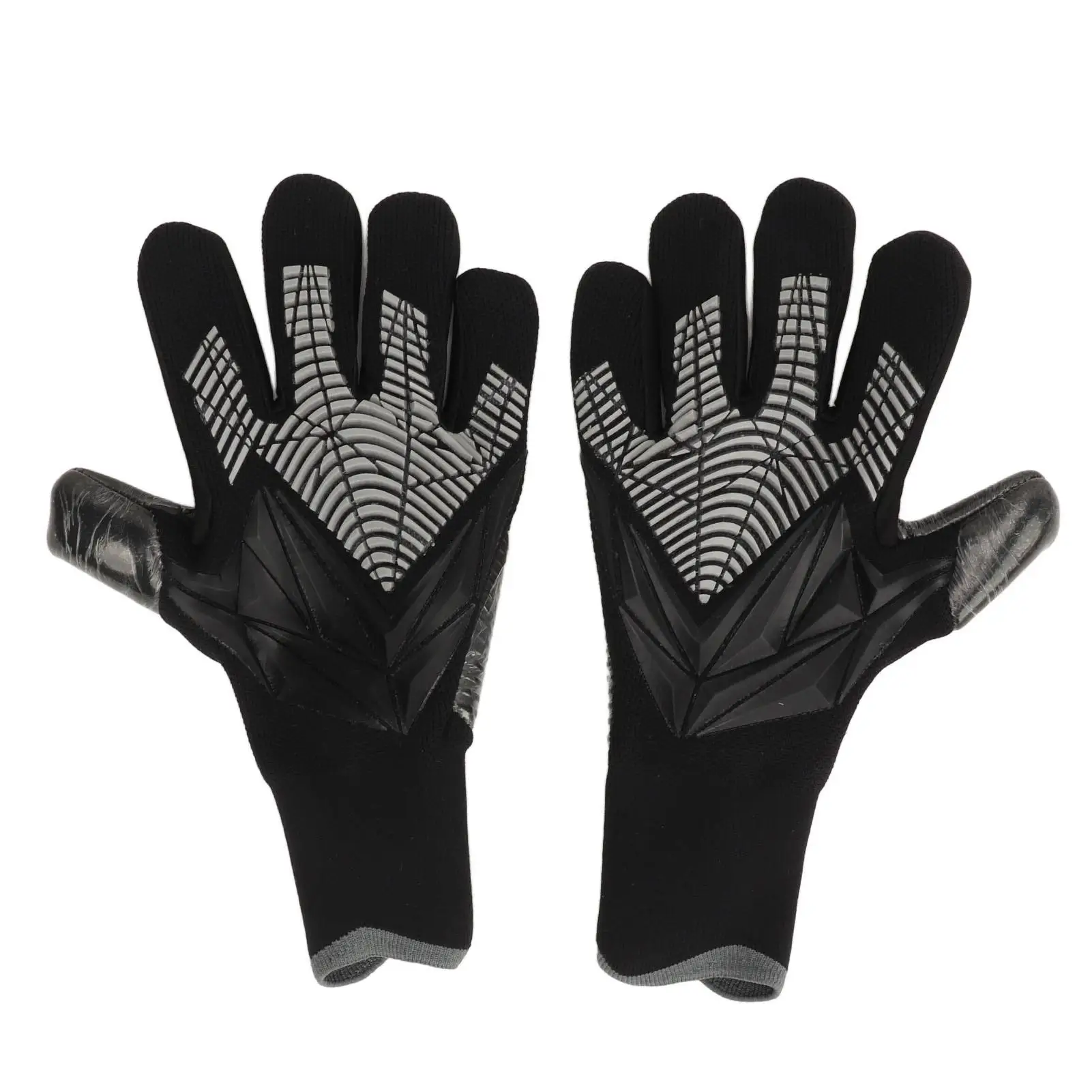 Anti-Slip Soccer Goalkeeper Gloves with Extra Finger Support - Durable Latex & Nylon for Competition