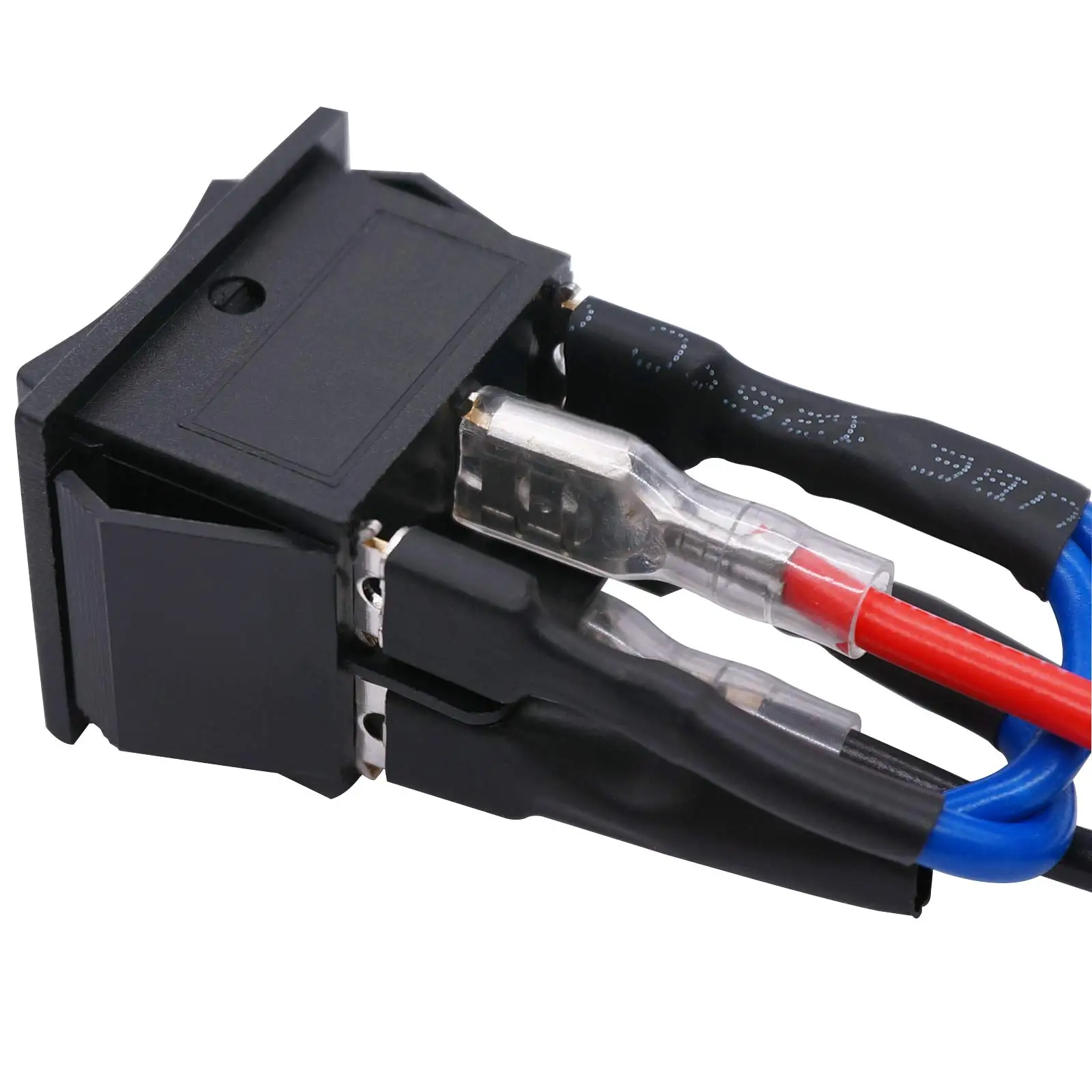 Wired 12V 20A - DC Motor Polarity Reversing Rocker 3 Position DPDT Momentary Automatic Reset Switch (On)-Off-(On) 6 Pin DPDT