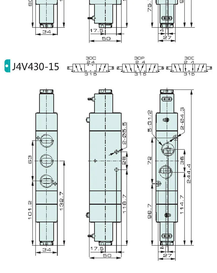 Detalhe 3 de Válvula solenoide Solenoid valve Pneumática