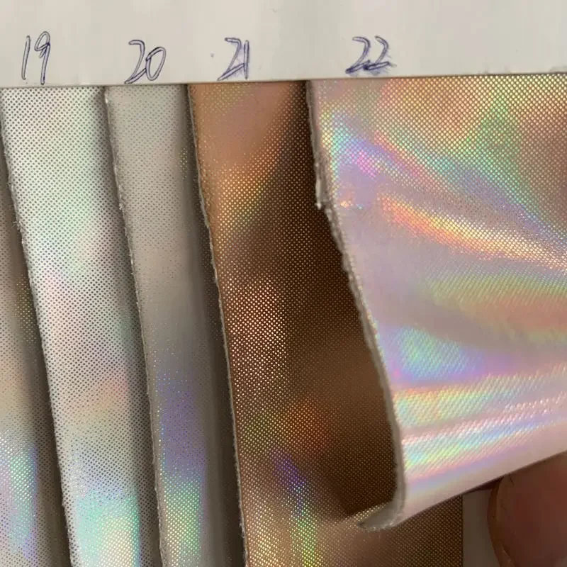 

Горячие модные переливающиеся материалы из синтетической кожи Pu