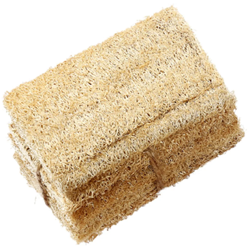 

3 Pcs Loofah Dish Washing Sponge Green Cleaning Sponges Scrub Pads Multipurpose Cloth Dry Fast Eco Friendly